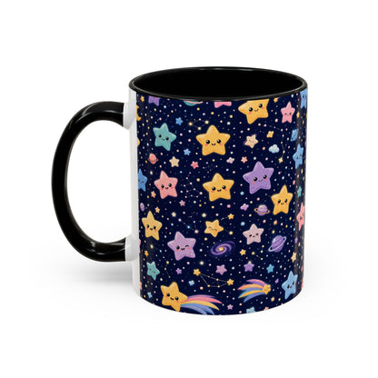 Accent Coffee Mug  (11/15 oz) - Kawaii Pastel Cosmic Night