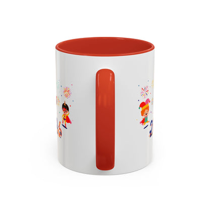 Accent Coffee Mug - Super kiddo and other hero - [[{"value":"Wonderwear Kid"}]]
