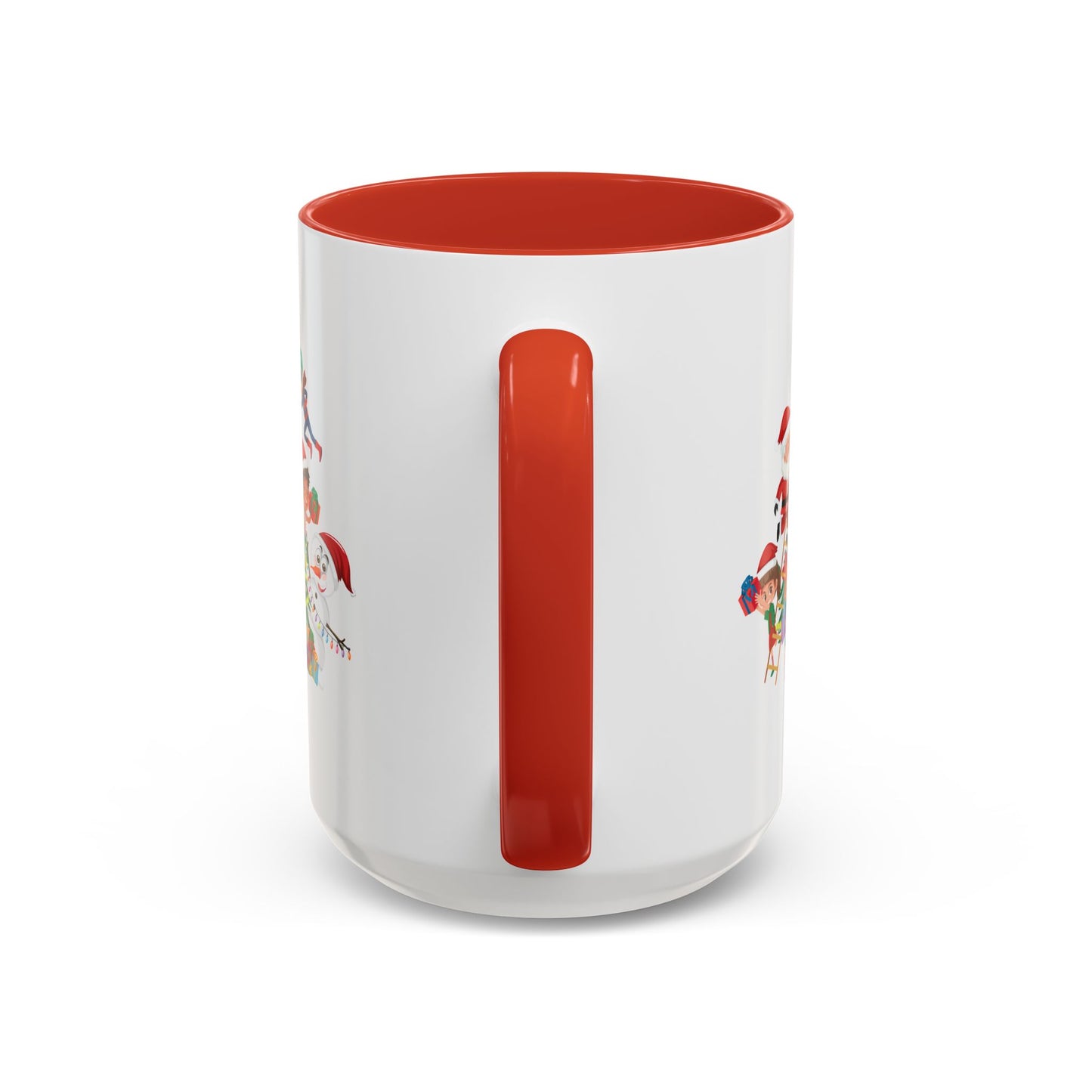 Accent Coffee Mug - Super kiddo making christmas tree