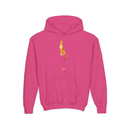Youth hoodie with bold tiger design Printify