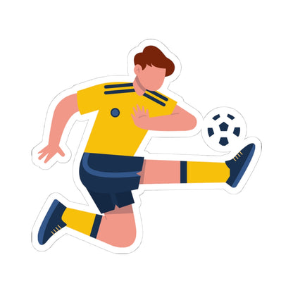Kiss-Cut Stickers - Man playing soccer Printify