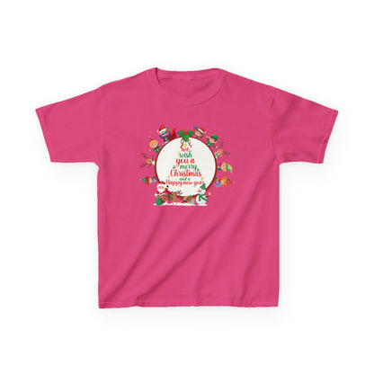 Kids Heavy Cotton™ Tee - We wish you a merry christmas - [[{"value":"Wonderwear Kid"}]]