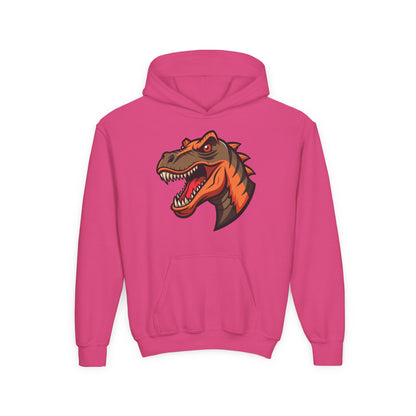 Youth Heavy Blend Hooded Sweatshirt -  Tyrannosaurus rex Printify