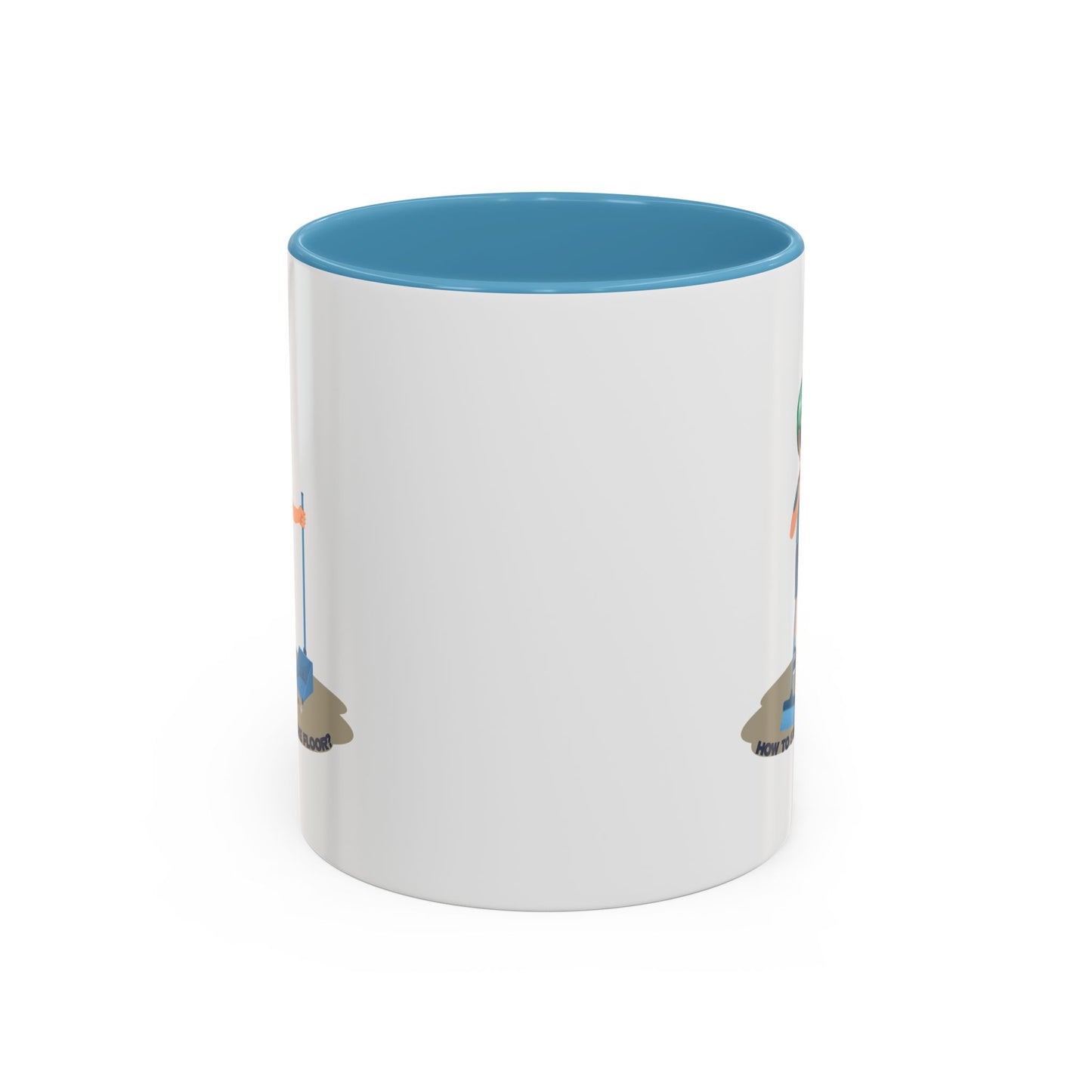 Accent Coffee Mug - Super kiddo sweeping floor