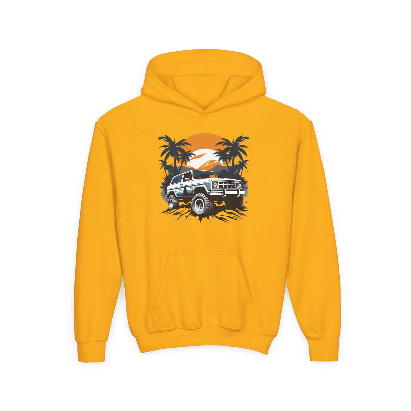 Youth Heavy Blend Hooded Sweatshirt - Off road car