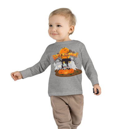 Toddler Long Sleeve Tee - Super kiddo with ghost - [[{"value":"Wonderwear Kid"}]]