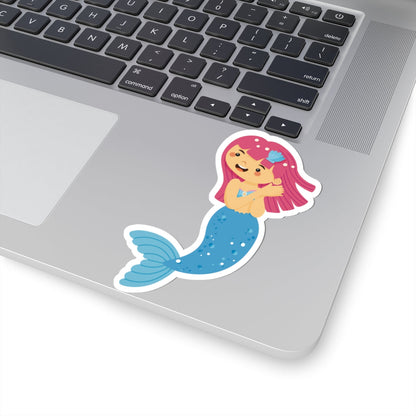 Kiss-Cut Stickers - mermaid blue tail Printify