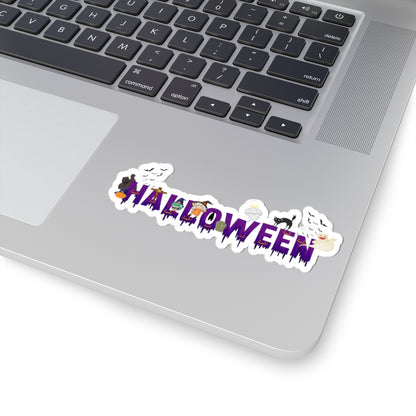 Kiss-Cut Stickers - Holloween word Printify