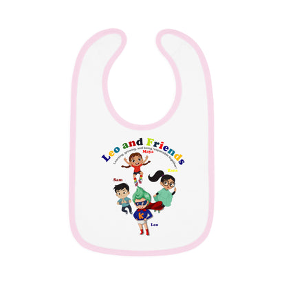 Baby Bib - Leo & Friends - Learning and growing - [[{"value":"Wonderwear Kid"}]]