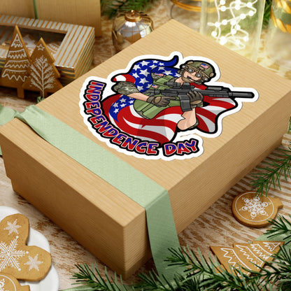 Kiss-Cut Stickers - Independence day Printify