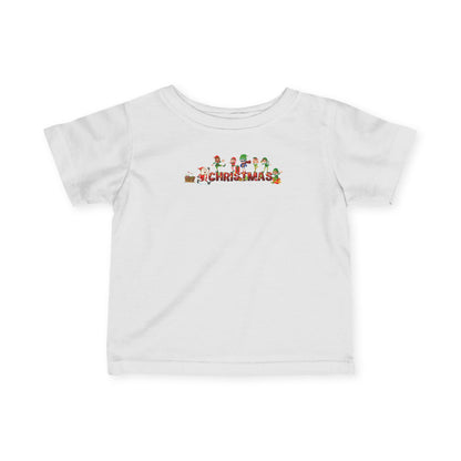 Infant Fine Jersey Tee - Christmas with santa claus and friends - [[{"value":"Wonderwear Kid"}]]