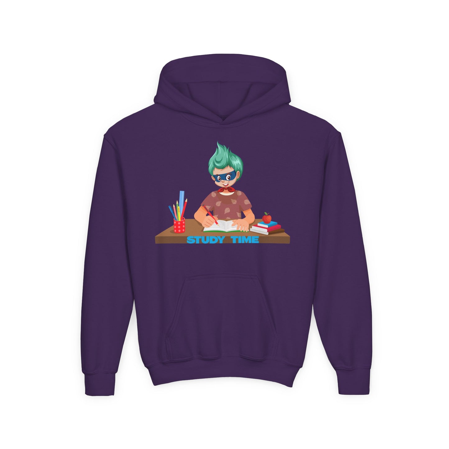 Youth Heavy Blend Hooded Sweatshirt - Super kiddo studying