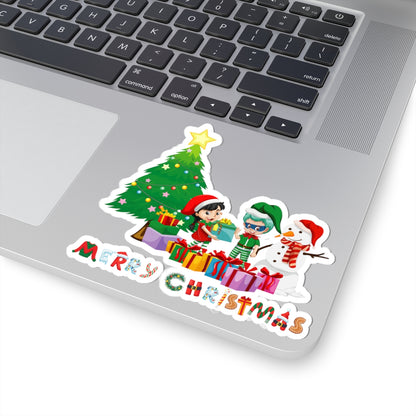 Kiss-Cut Stickers - Super kiddo preparing gifts - [[{"value":"Wonderwear Kid"}]]