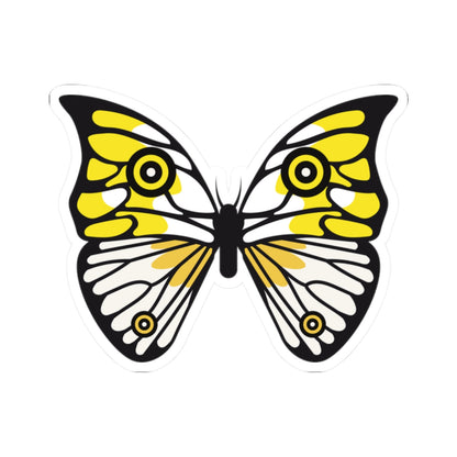 Kiss-Cut Stickers - Yellow Butterfly Printify