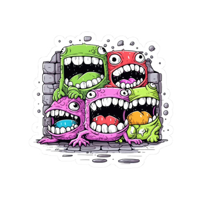 Kiss-Cut Stickers - Cool Monsters Printify