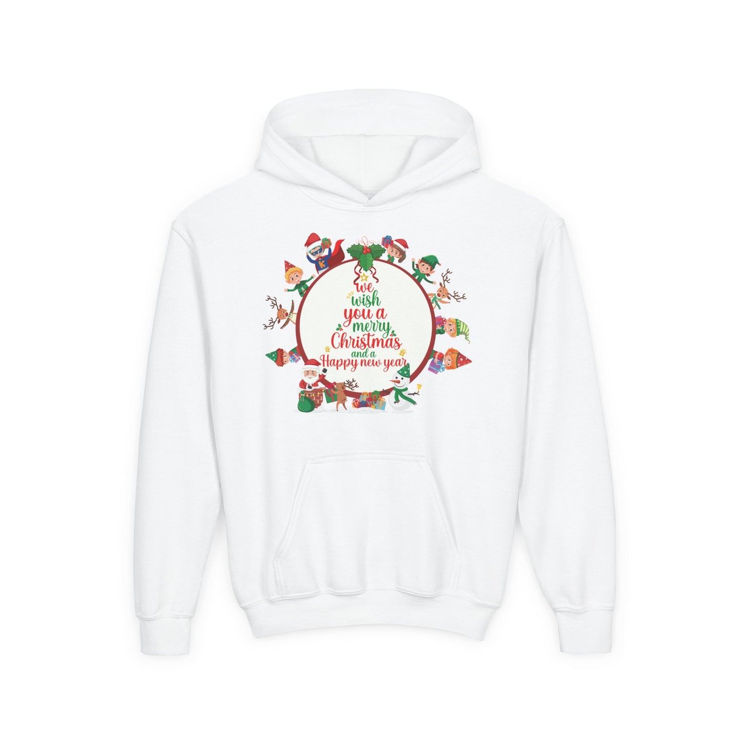 Youth Heavy Blend Hooded Sweatshirt - We wish you a merry christmas