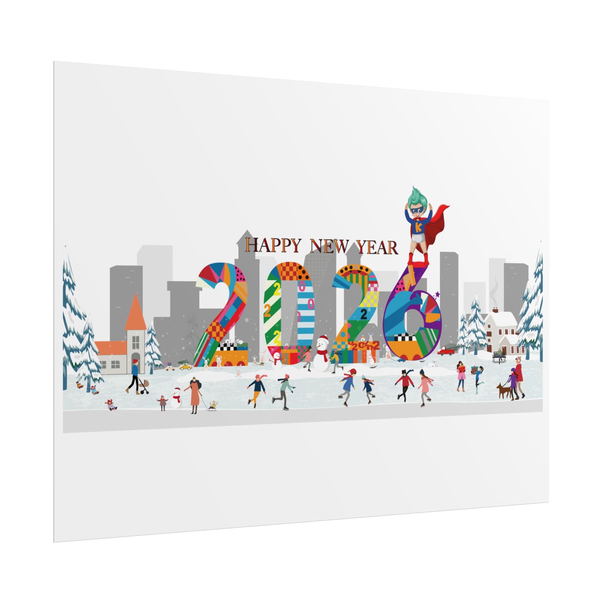 Rolled Posters - Happy 2026 - [[{"value":"Wonderwear Kid"}]]