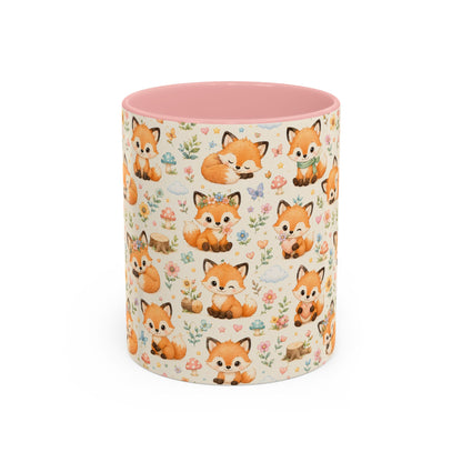Accent Coffee Mug  (11/15 oz) - Baby foxes