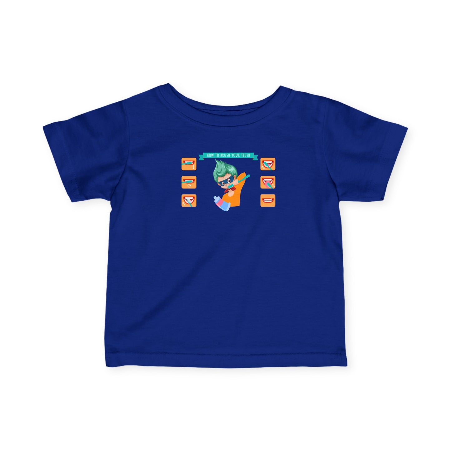 Infant Fine Jersey Tee - Super kiddo how to brush teeth - [[{"value":"Wonderwear Kid"}]]