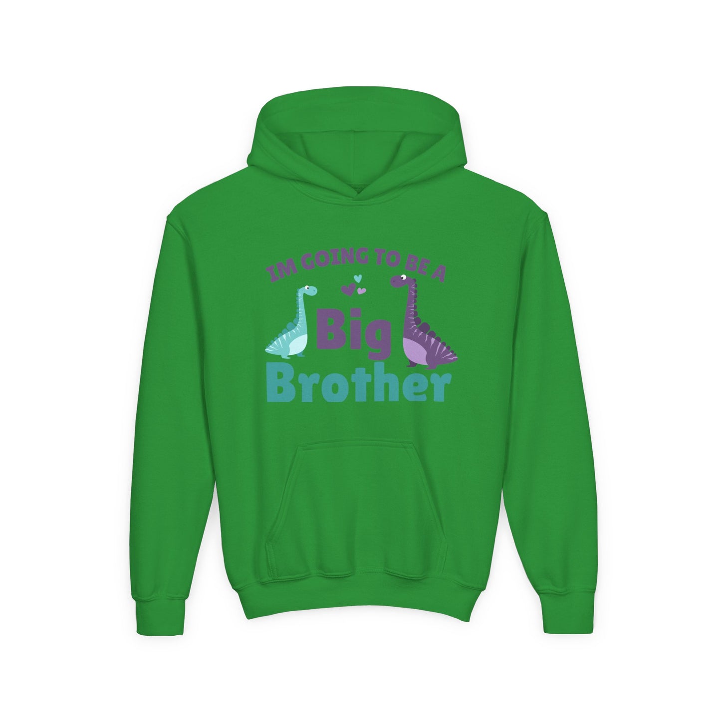 Youth Heavy Blend Hooded Sweatshirt - Big Brother Dinosaur