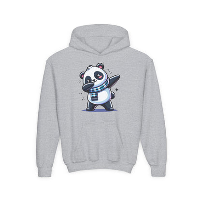 Youth Heavy Blend Hooded Sweatshirt - Panda dabbing dance Printify