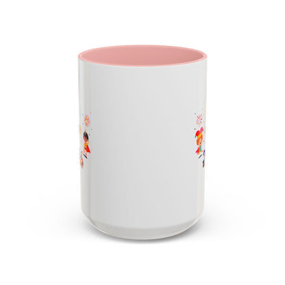 Accent Coffee Mug - Super kiddo and other hero - [[{"value":"Wonderwear Kid"}]]