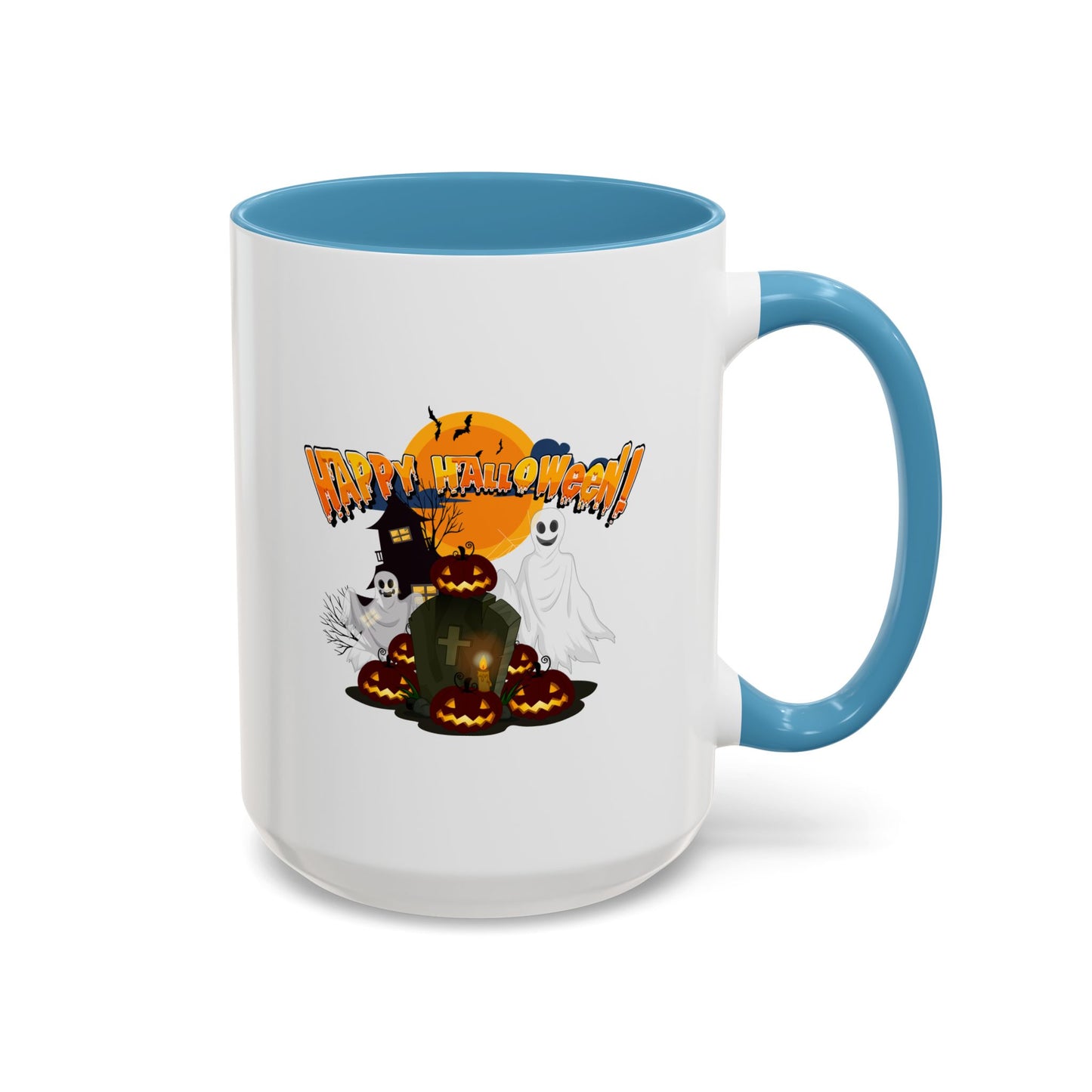 Accent Coffee Mug - Happy holloween - cemetery