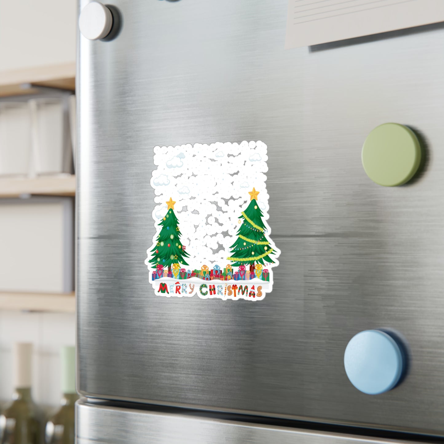 Christmas Kiss-Cut Vinyl Decals – Christmas and snowing