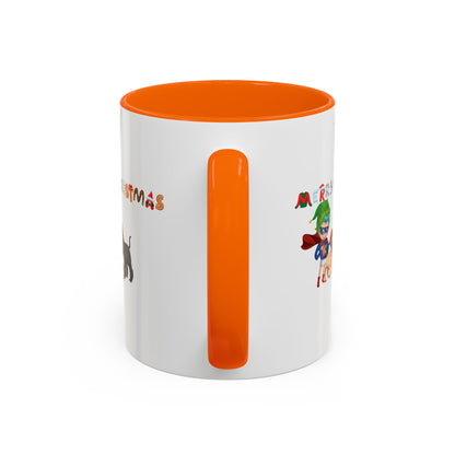 Accent Coffee Mug - Super kiddo woith pet friends - [[{"value":"Wonderwear Kid"}]]