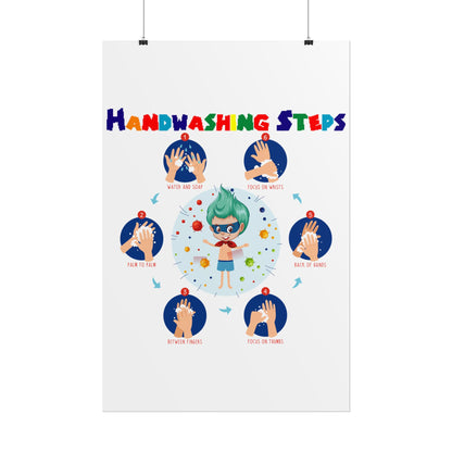 Rolled Posters - Super kiddo how to wash hand properly - [[{"value":"Wonderwear Kid"}]]