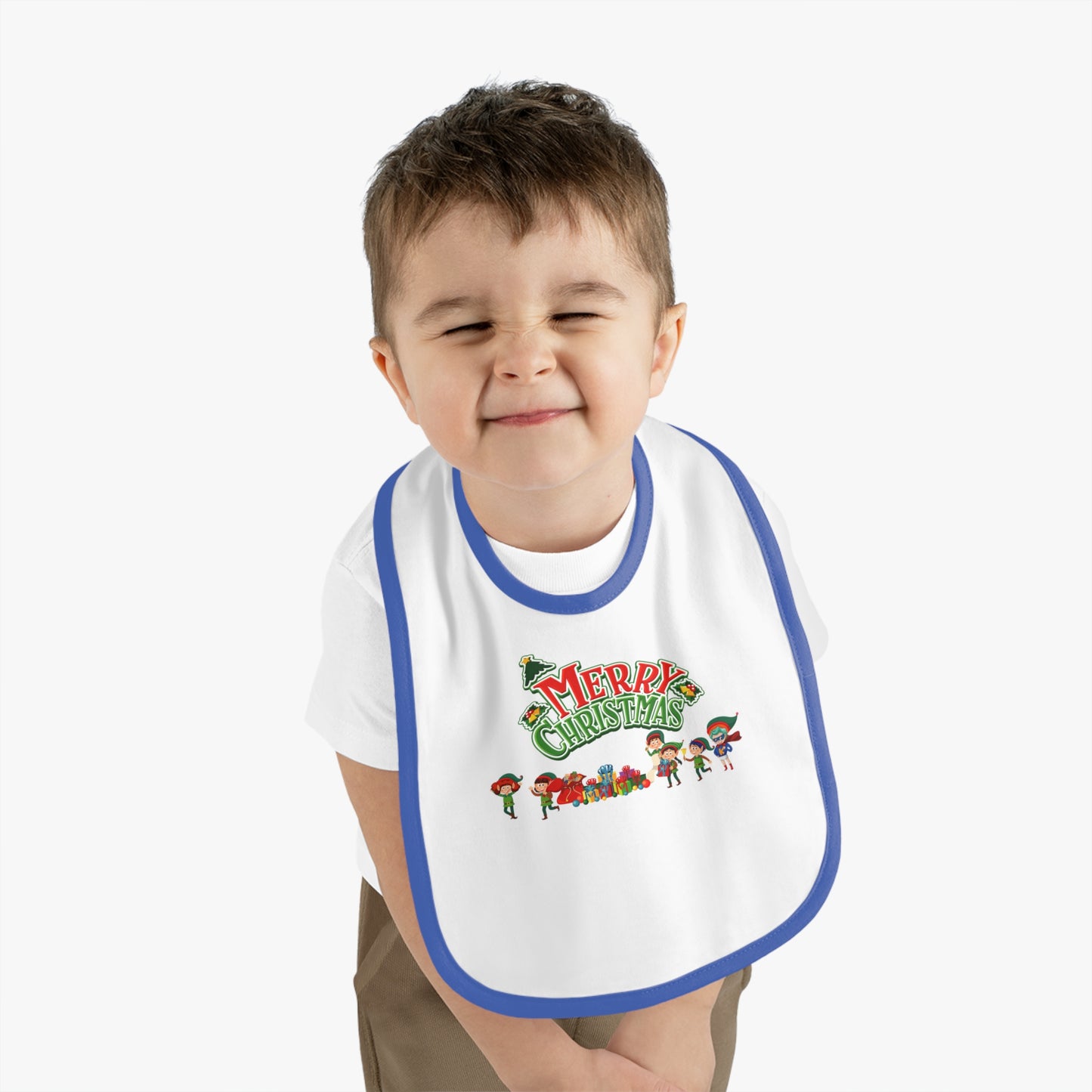 Baby Bib - Merry christmas from super friends