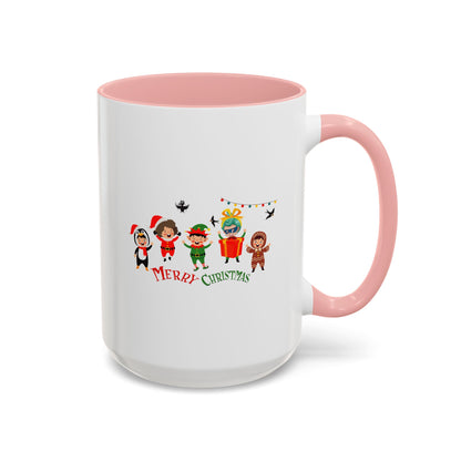 Accent Coffee Mug - Merry christmas by super kiddo and friends - [[{"value":"Wonderwear Kid"}]]