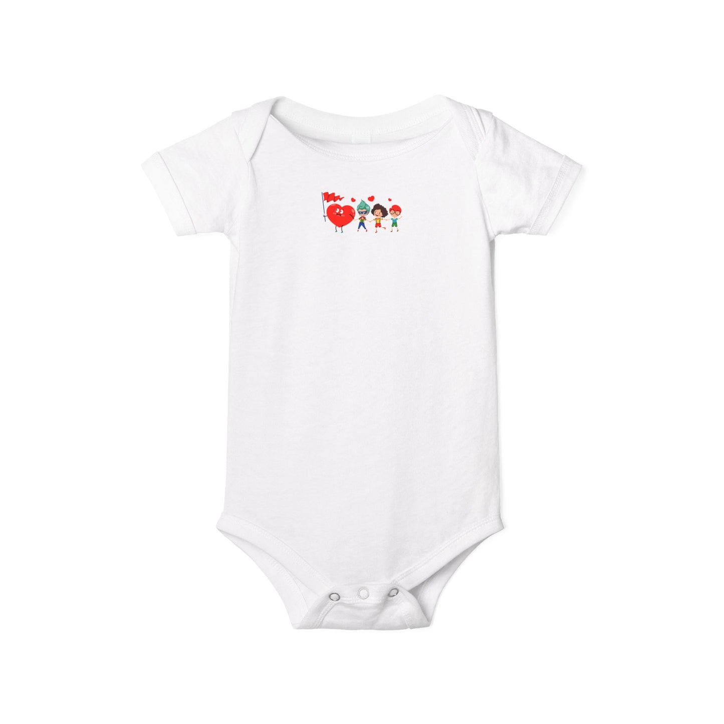 Infant Jersey One Piece - Valentines - Holding hands - [[{"value":"Wonderwear Kid"}]]
