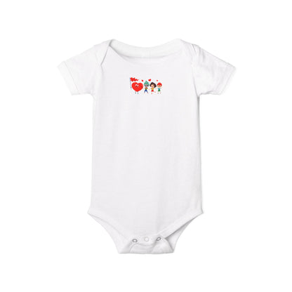 Infant Jersey One Piece - Valentines - Holding hands - [[{"value":"Wonderwear Kid"}]]