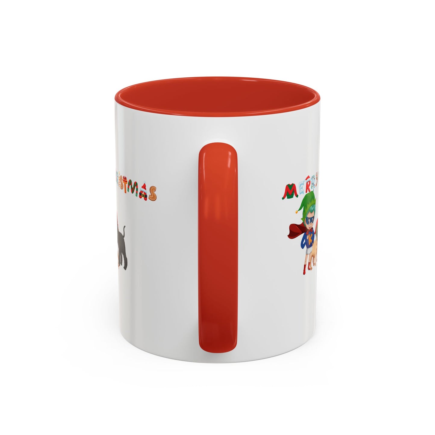 Accent Coffee Mug - Super kiddo woith pet friends