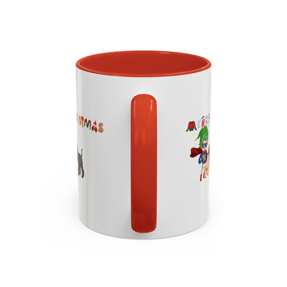 Accent Coffee Mug - Super kiddo woith pet friends - [[{"value":"Wonderwear Kid"}]]