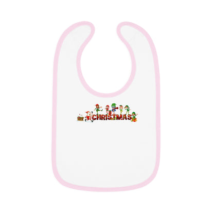 Baby Bib - Christmas with santa claus and friends - [[{"value":"Wonderwear Kid"}]]
