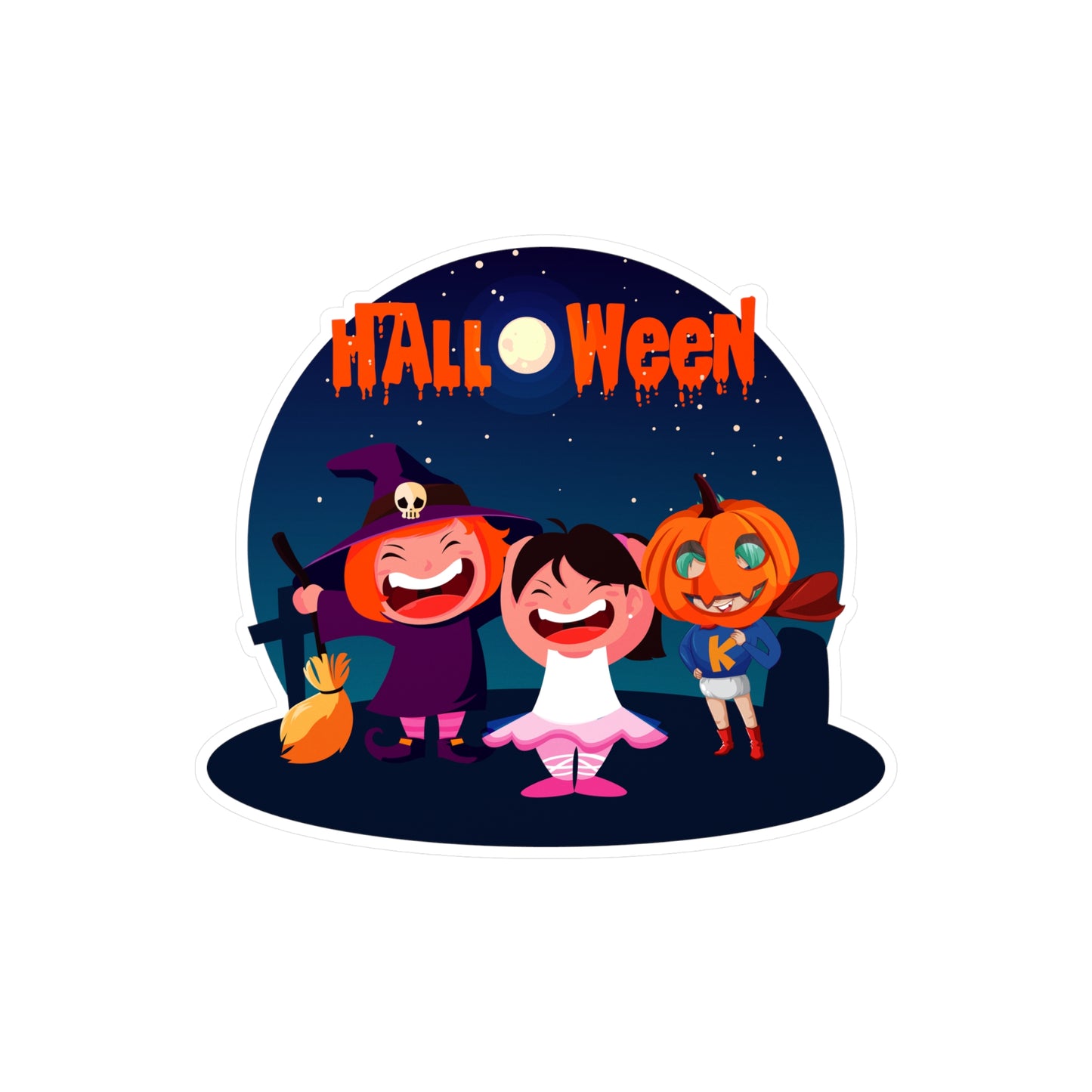 Halloween Kiss-Cut Vinyl Decals – Super kiddo wearing pumpkin