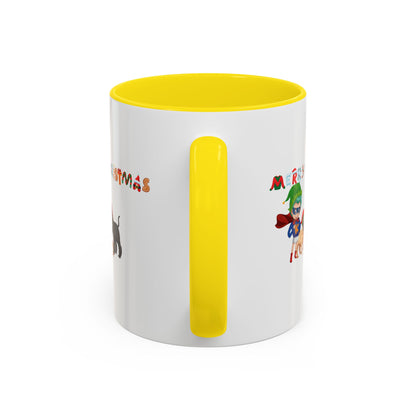 Accent Coffee Mug - Super kiddo woith pet friends - [[{"value":"Wonderwear Kid"}]]