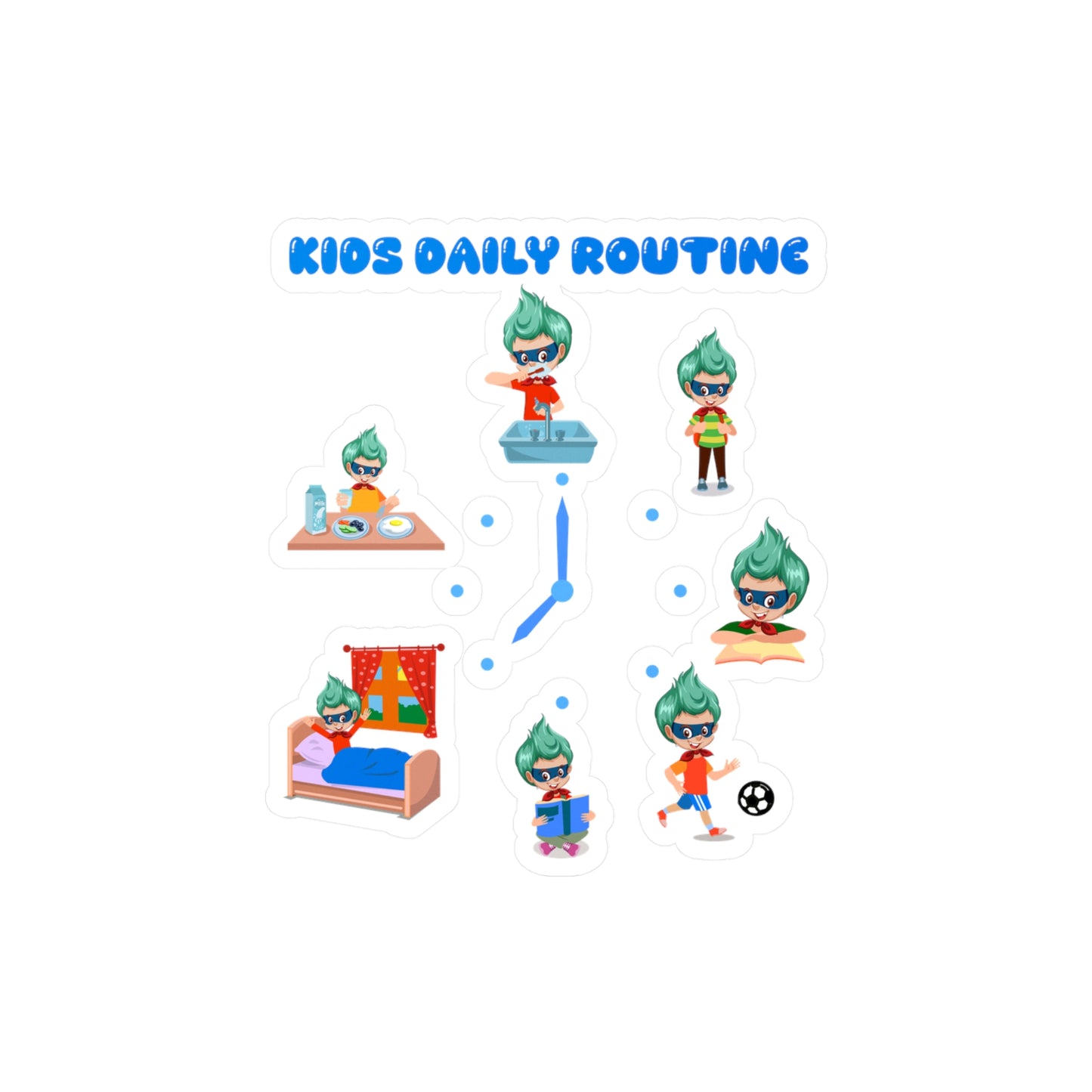 Halloween Kiss-Cut Vinyl Decals – Super kiddo daily routine - [[{"value":"Wonderwear Kid"}]]