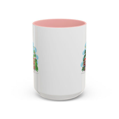 Accent Coffee Mug - Super kiddo with santa claus - [[{"value":"Wonderwear Kid"}]]