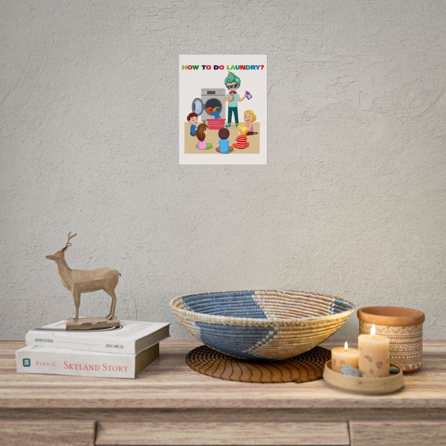 Rolled Posters - super kiddo teaching laundry - [[{"value":"Wonderwear Kid"}]]
