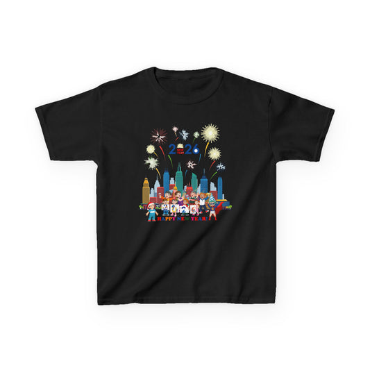 Kids Heavy Cotton™ Tee - Happy new year with fireworks - [[{"value":"Wonderwear Kid"}]]