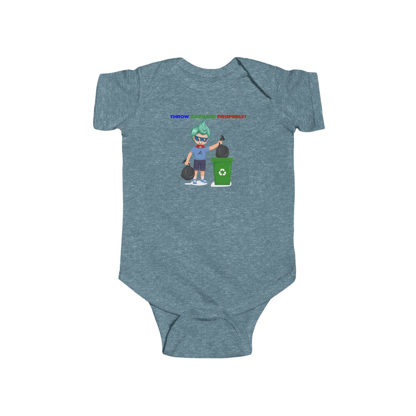 Infant Bodysuit - Super kiddo taking trash out - [[{"value":"Wonderwear Kid"}]]