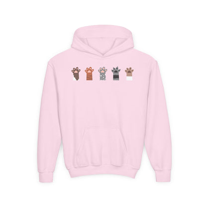 Youth Heavy Blend Hooded Sweatshirt - Group of paw Printify