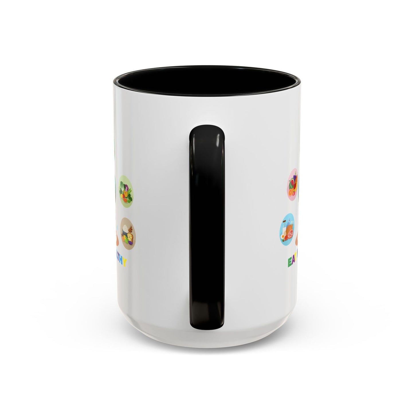 Accent Coffee Mug - Supper kiddo showing healthy food to eat