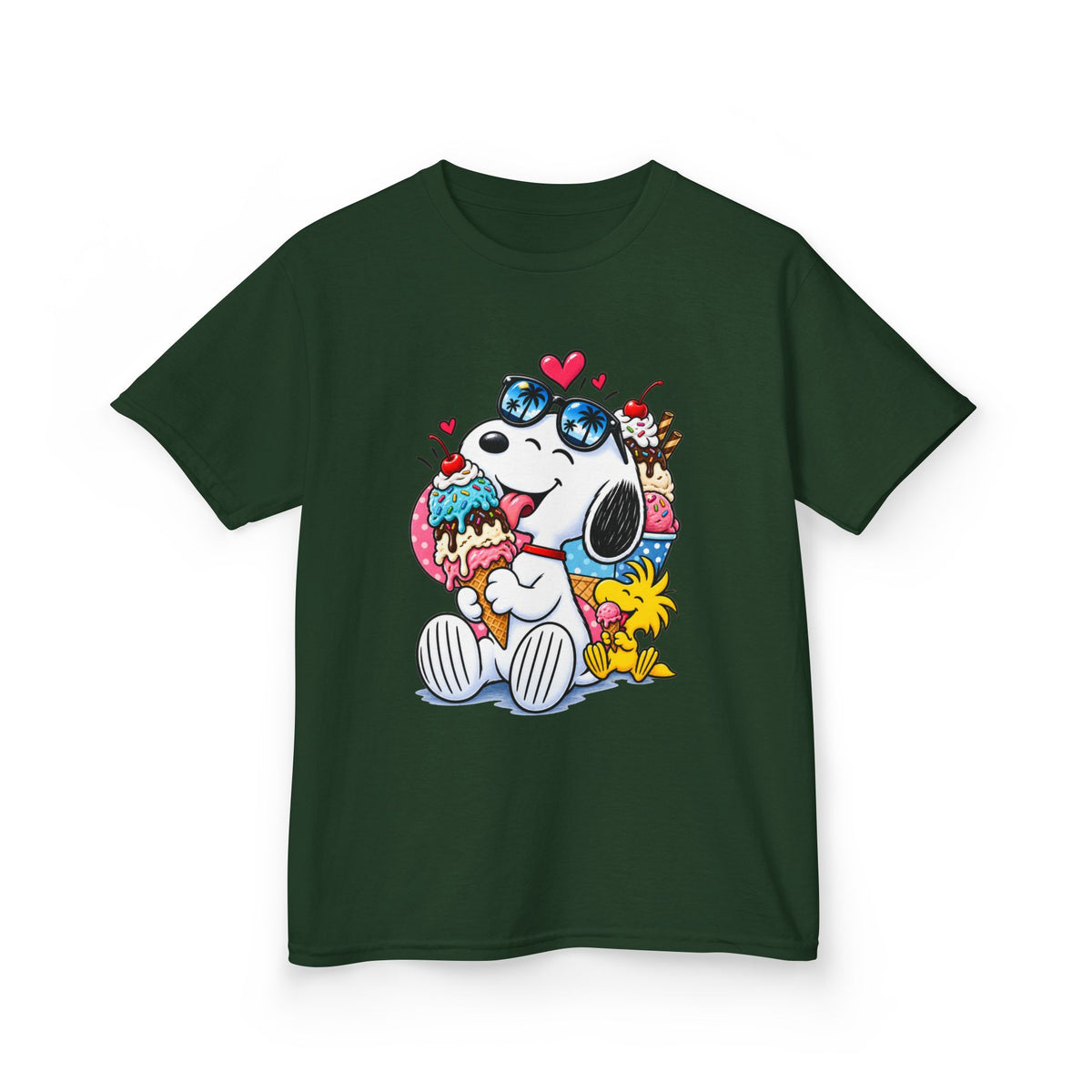 Kids Heavy Cotton™ Tee - Snoopy and Woodstock’s Ice Cream Day