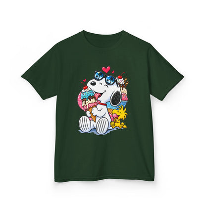 Kids Heavy Cotton™ Tee - Snoopy and Woodstock’s Ice Cream Day