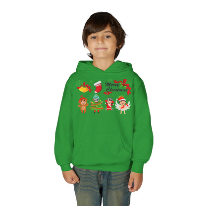 Youth Heavy Blend Hooded Sweatshirt - Merry christmas from super kid - [[{"value":"Wonderwear Kid"}]]