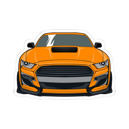 Kiss-Cut Stickers - Orange superfast car Printify